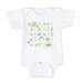 First Alphabet Bodysuit For Boy in White