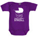 That's How I Stroll Bodysuit with Short Sleeve In Purple