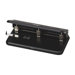 Heavy-Duty Punch, Adjustable, 3HP, 9/32" Size, 45 Sht Cap, BK