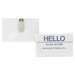 Name Badge Kit, w/Inserts, Clip Style, Side Ld, 3"x4", 100/BX, CL