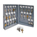 Secure Key Cabinet, 10"x3"x12", 28 Keys, Gray