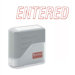 ENTERED Title Stamp, 1-3/4"x5/8", Red Ink