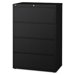 Lorell 42" 4-Drawer Lateral Files, Black