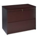 Lorell 88000 Fluted Edge Veneer Furniture , Mahogany