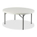 Lorell Round Banquet Table, Platinum/gray