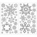 Seasonal Glitter Snowflakes Peel and Stick Wall Decal