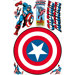Captain America Vintage Shield Wall Decal