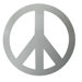 Peace Sign Peel and Stick Mirror