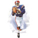 Football Player Breakout Self Stick Appliqu&eacute;