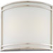  Concave Wall Sconce with Brushed Nickel Frame - Energy Star