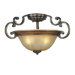 Brompton 3 Light Semi Flush Mount