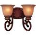 Belcaro Two Lamp Vanity Light Wall Sconce in Belcaro Walnut