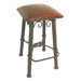 Colonial Western Iron Counter Stool in Antique Brown