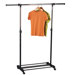 Storage and Organization Extendable Garment Rack in Chrome/Black