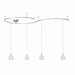 Low Voltage 4 Pendant Monorail Kit in Brushed Nickel