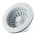 White Sink Strainer Assembly