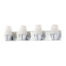 Retrodome Four Light Bath Vanity in Chrome