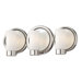 Next Port Three Light Bath Vanity in Polished Nickel
