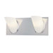  Vanity Light with White Glass Shade in Chrome