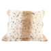 Lynx Jacquard Faux Fur Pillow Cover with Caramel Faux Suede Back