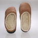Camel Suede Male Slippers with Wool Fleece Lining