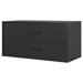 Modular Storage Large Two Drawer Cube in Black