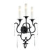 Three Light Wall Sconce in Castellina Aged Iron