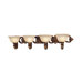 Catalonia II  Vanity Light in Aged Walnut with Gold Highlights