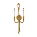 Vintage Candle Wall Sconce in French Gold
