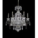 Crystal Six Light Chandelier in Steel