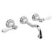 Canterbury Wall Mounted Bathroom Faucet with Double Lever Handles
