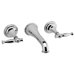 Lauren Wall Mounted Bathroom Faucet with Double Lever Handles