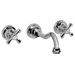 Pesaro Wall Mounted Bathroom Faucet with Double Cross Handles