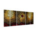 Red Waves by Megan Duncanson, Abstract Wall Art - 23.5" x 52"