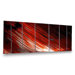 Abstract by Ash Carl Metal Wall Art in Red - 23.5" x 66"