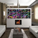 Abstract by Ash Carl Metal Wall Art in Purple and Black - 23.5" x 60"