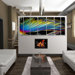 Abstract by Ash Carl Metal Wall Art in Black Multi - 23.5" x 60"