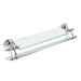 Elite 24" Shelf with Transparent Glass Pane and Towel Bar in Chrome