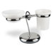 Idra Soap Dish and Toothbrush Holder with Base in Chrome