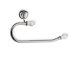Nemi Wall Mounted Towel Ring with End Caps in Chrome/White