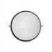 One Light Small Round Wall Sconce in White