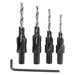 4 Piece Screw Pilot Countersink Set 16615