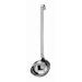 Stainless Steel 7.7 Ounce Ladle with Pouring Rim and Hooked Handle
