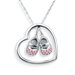 Heart-n-Sole Boutique Necklace in Sterling Silver and Pink CZ