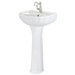 Brielle Single-Hole Pedestal Sink in White