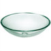 Clear Round Glass Vessel Sink with Drain Kit