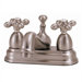 Centerset Bathroom Faucet with Double Metal Cross Handles