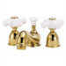 Mini - Widespread Bathroom Faucet with Double Porcelain Cross Handles