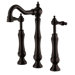 Widespread Vessel Faucet with Double Lever Handles