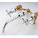 Ulm Wall Mounted Bathroom Sink Faucet with Double Cross Handles